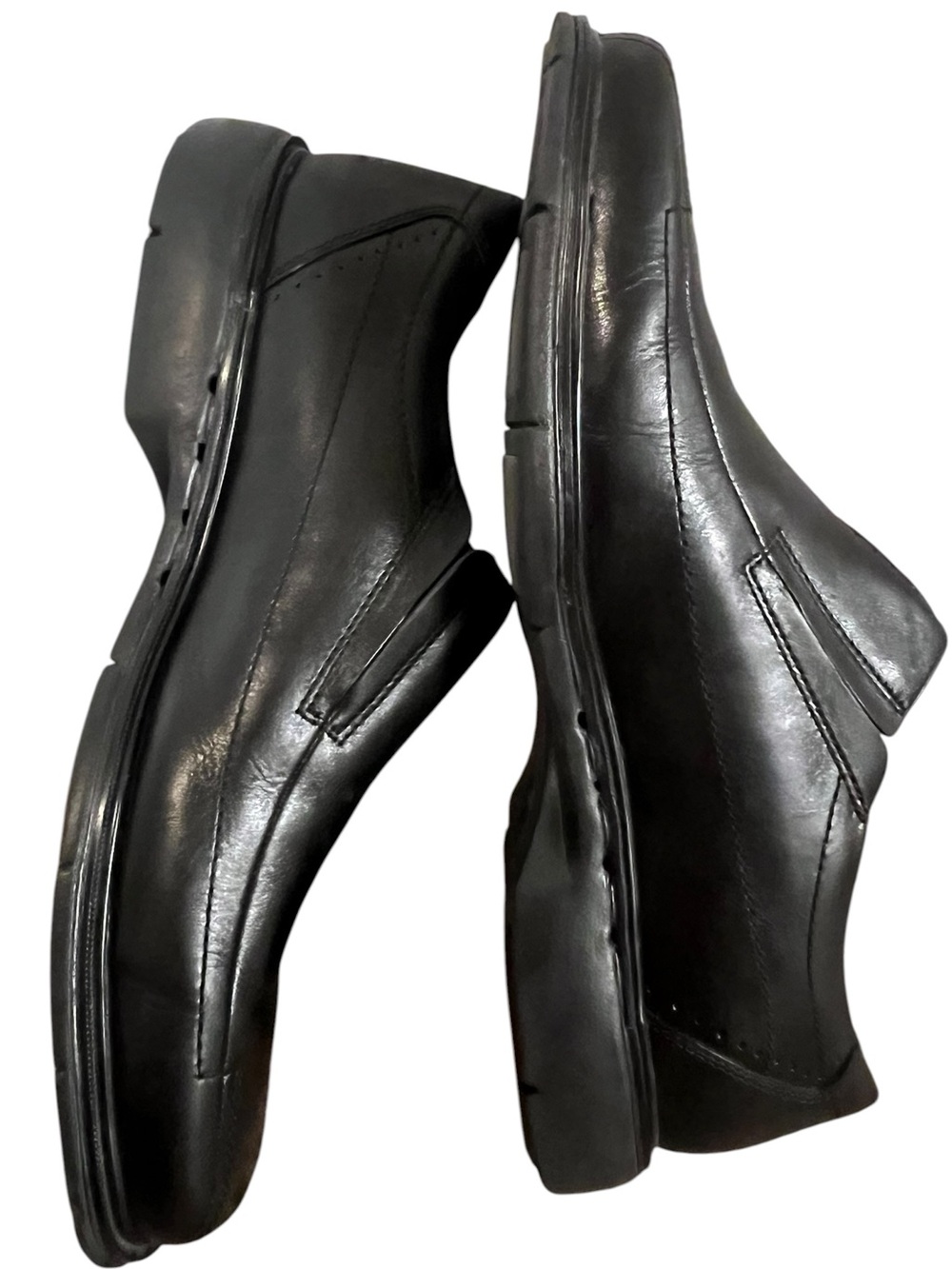 Clarks 1825 Black Leather Slip-On Dress Shoes 11.5 - Picture 6 of 9